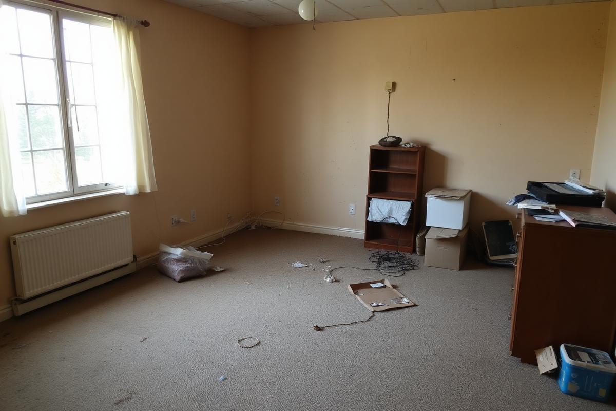 Rental property before cleaning